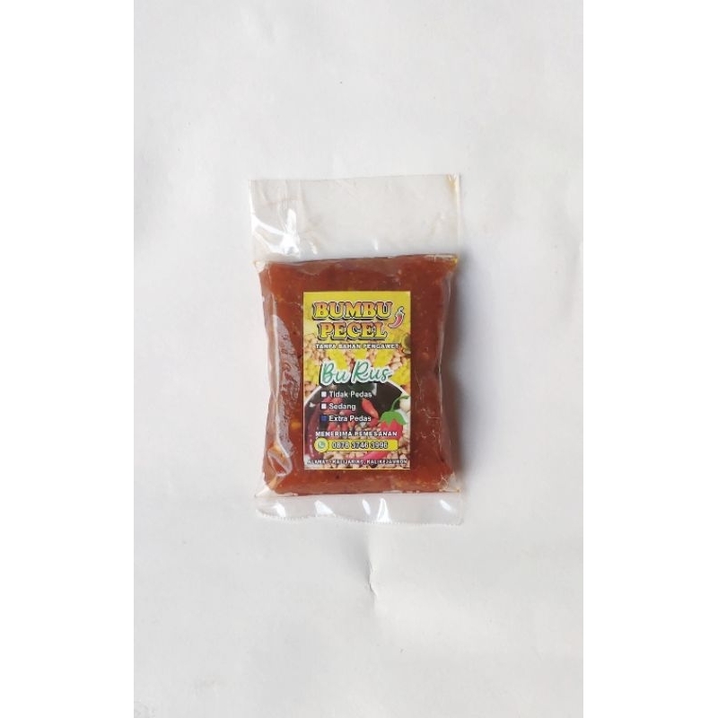 

bumbu pecel bu rus 50gr (extra pedas) minimal pembelian 5 pcs