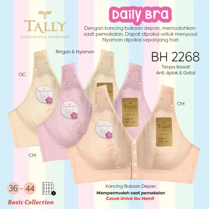 OdiF Shop 2268 - Bra Menyusui Kancing Depan Big Size Big Cup Jumbo Katun