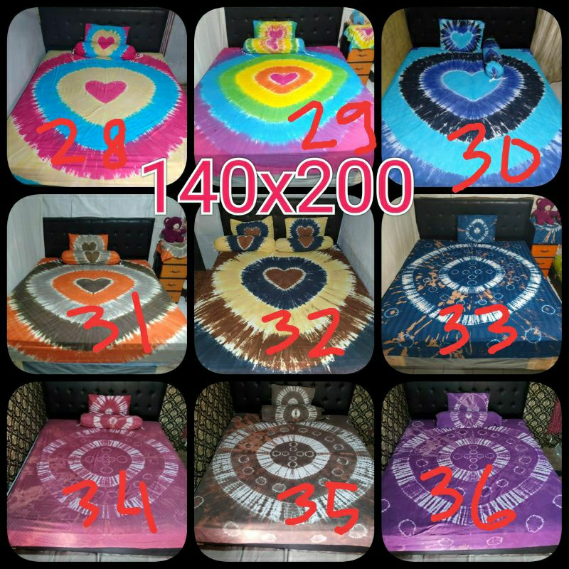 SEPRAI BALI / Seprai Lukis / Seprai Tiedye / Seprai Ukuran 140x200