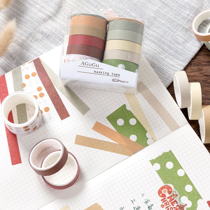 

Washi tape set Solasi Tali Selotip Dekorasi Lucu Isi 10 pcs