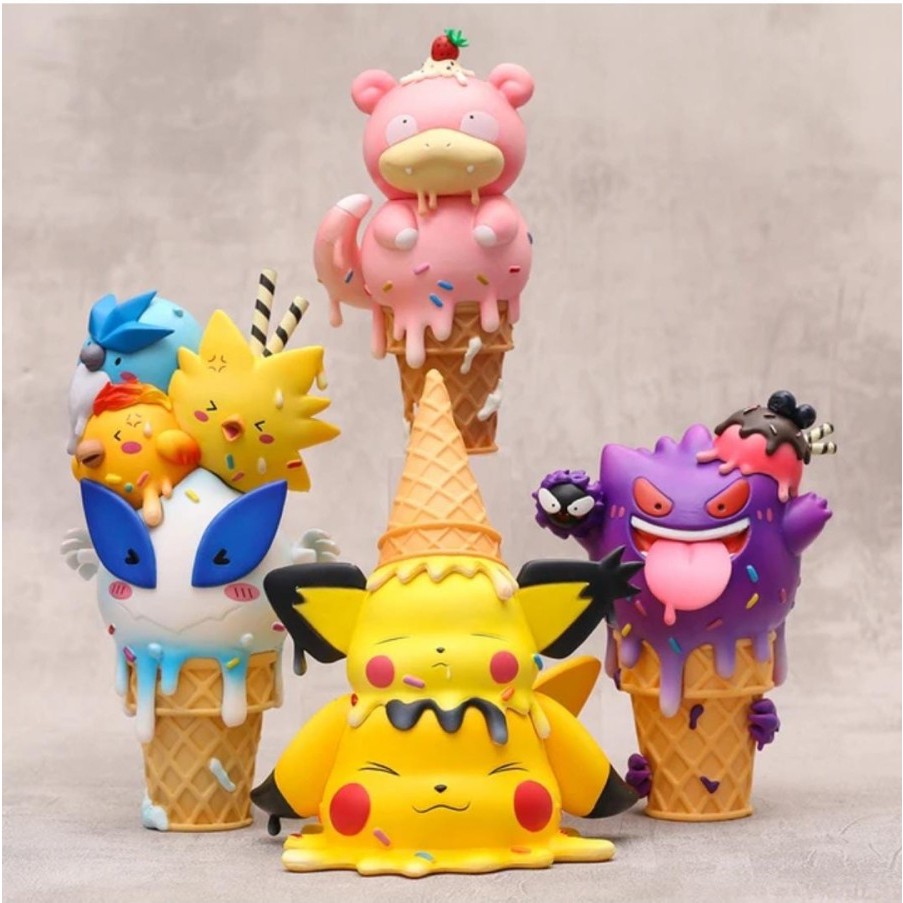 Pokemon PIKACHU GENGAR SLOWPOKE LUGIA Ice Cream Version Figure