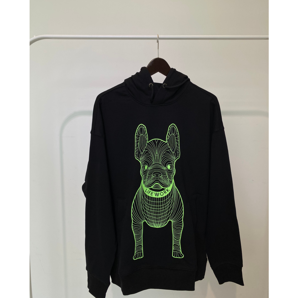 LIFEWORK GRAPHIC LOOSE FIT DRAWSTRING HOODIE 100% ORIGINAL