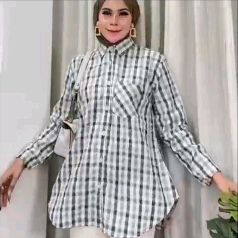 ATASAN BLOUSE KEMEJA WANITA  RUTH KOTAK KATUN JEPANG PREMIUM