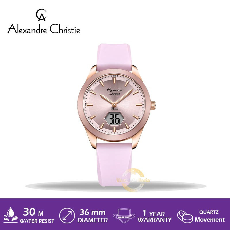 Jam Tangan Wanita Alexandre Christie AC 9394 LH RRGPN Original Murah