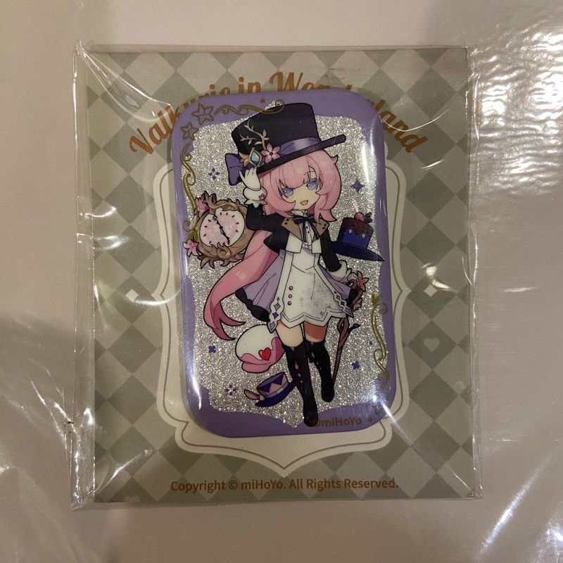 ready stock hi3 elysia valkyrie in wonderland square badge