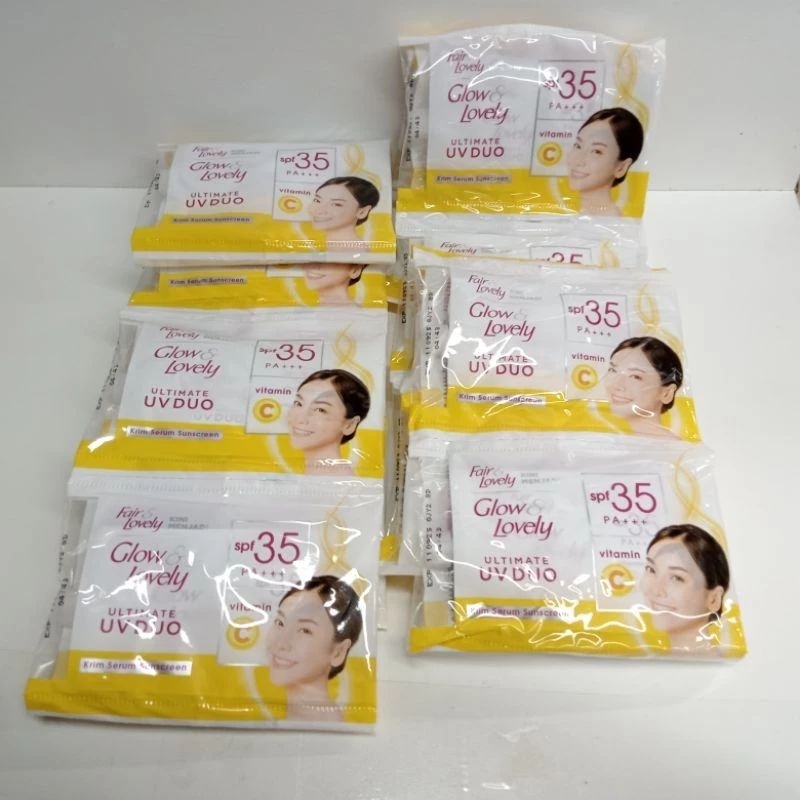 GLOW & LOVELY KRIM SERUM SUNSCREEN SACHET ORIGINAL BPOM