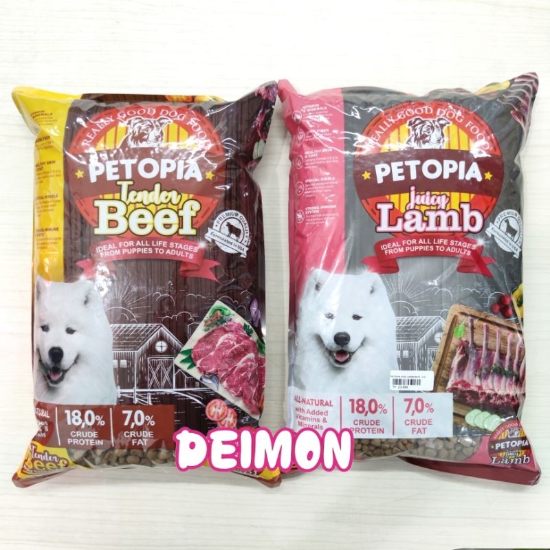 Makanan Anjing Petopia Dog Food 800g Petopia Beef / Petopia Lamb Dog 800gram