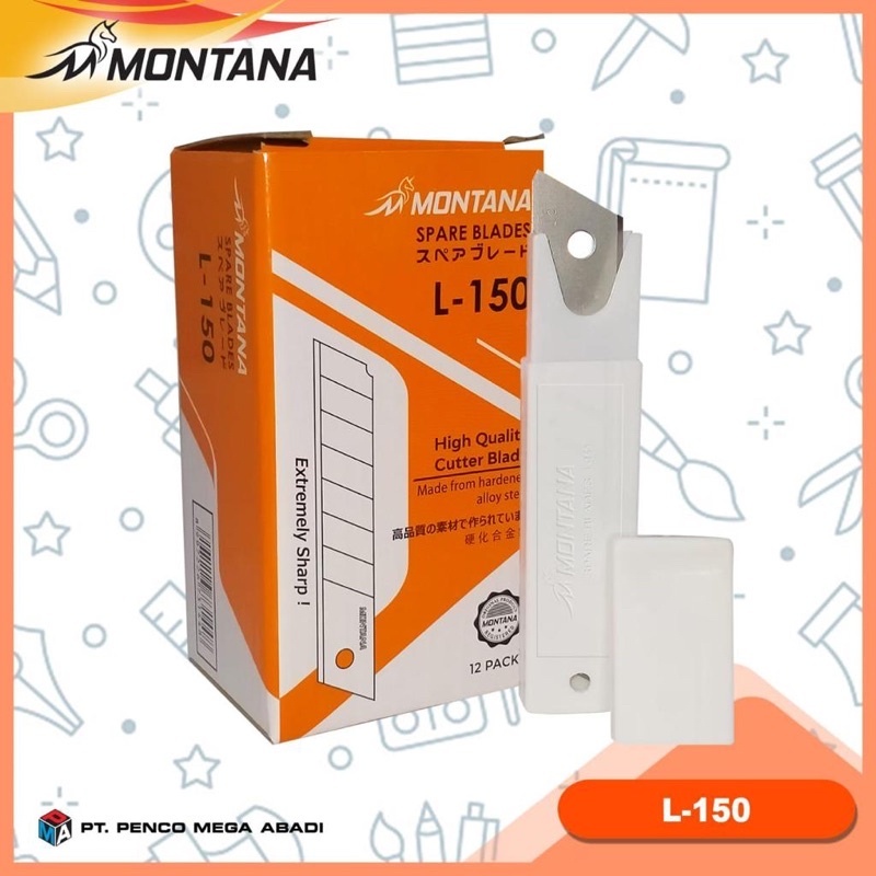 

Isi Cutter Besar Montana Stainless 1 Tube isi 5 pcs bagus tajam kuat
