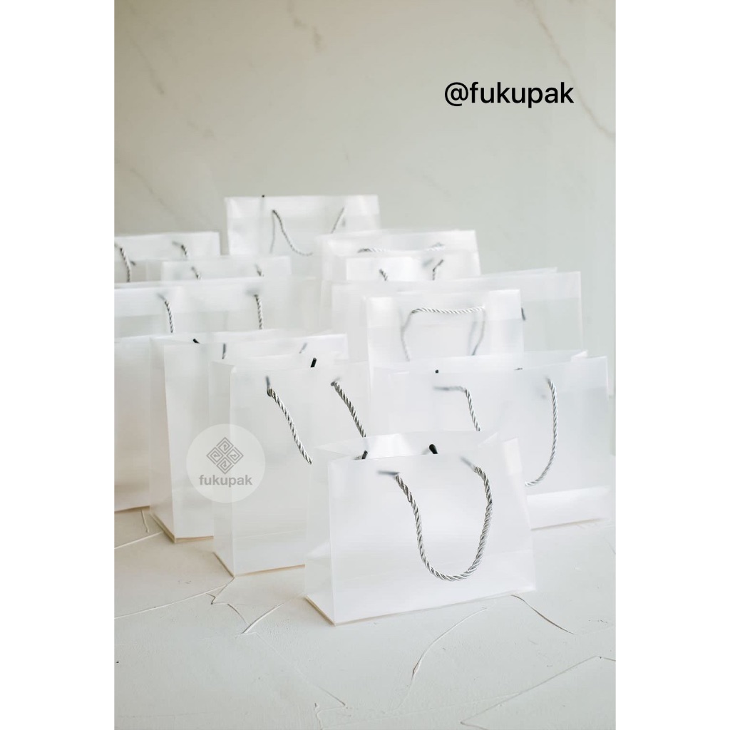 

Kantong Dof Tali Silver (10pcs) goodie bag tas hamper plastik tebal