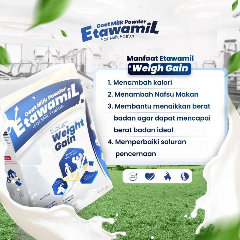 

Etawamil Weight Gain /RASA COKLAT/ Susu Gemuk Penambah Berat Badan Nafsu Makan Halal BPOM RI 500gr
