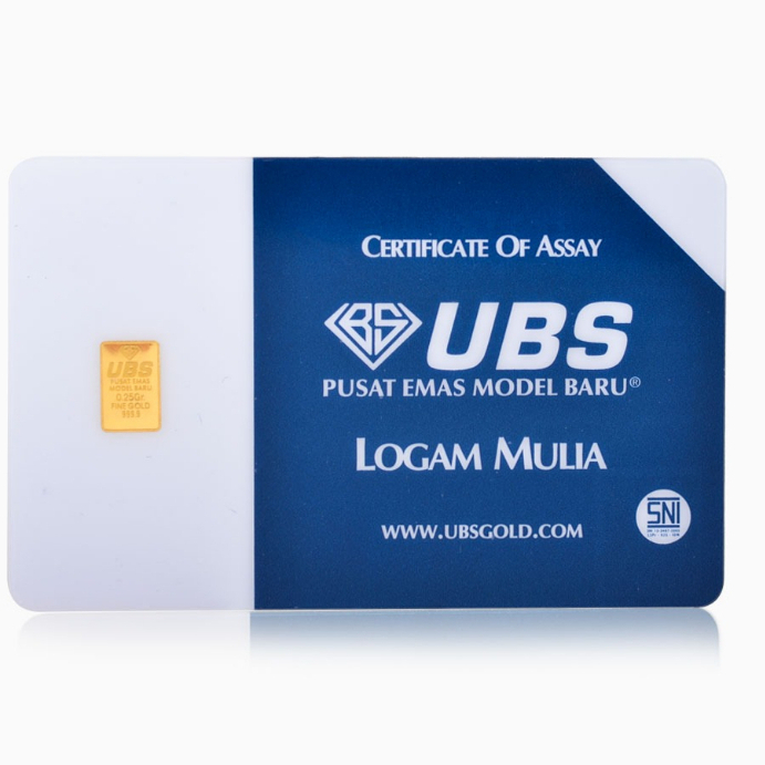 PAYLATER LM EMAS UBS 0.25 gram, LOGAM MULIA TERBARU