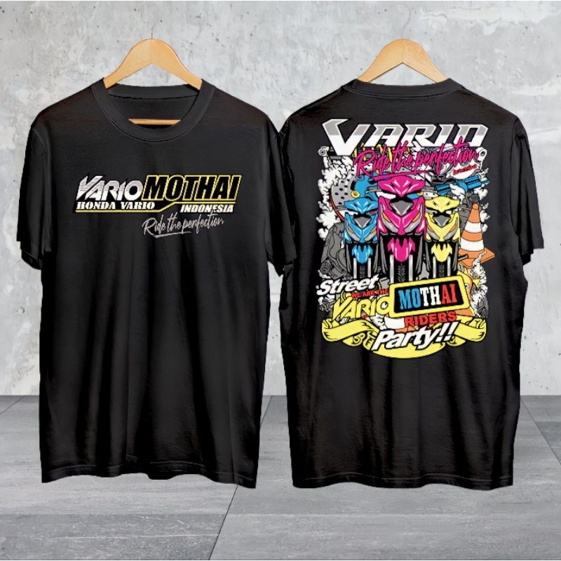 Kaos distro terbaru pakaian pria kaos oblong motor vario 125 bikers riders racing keren simpel kekin