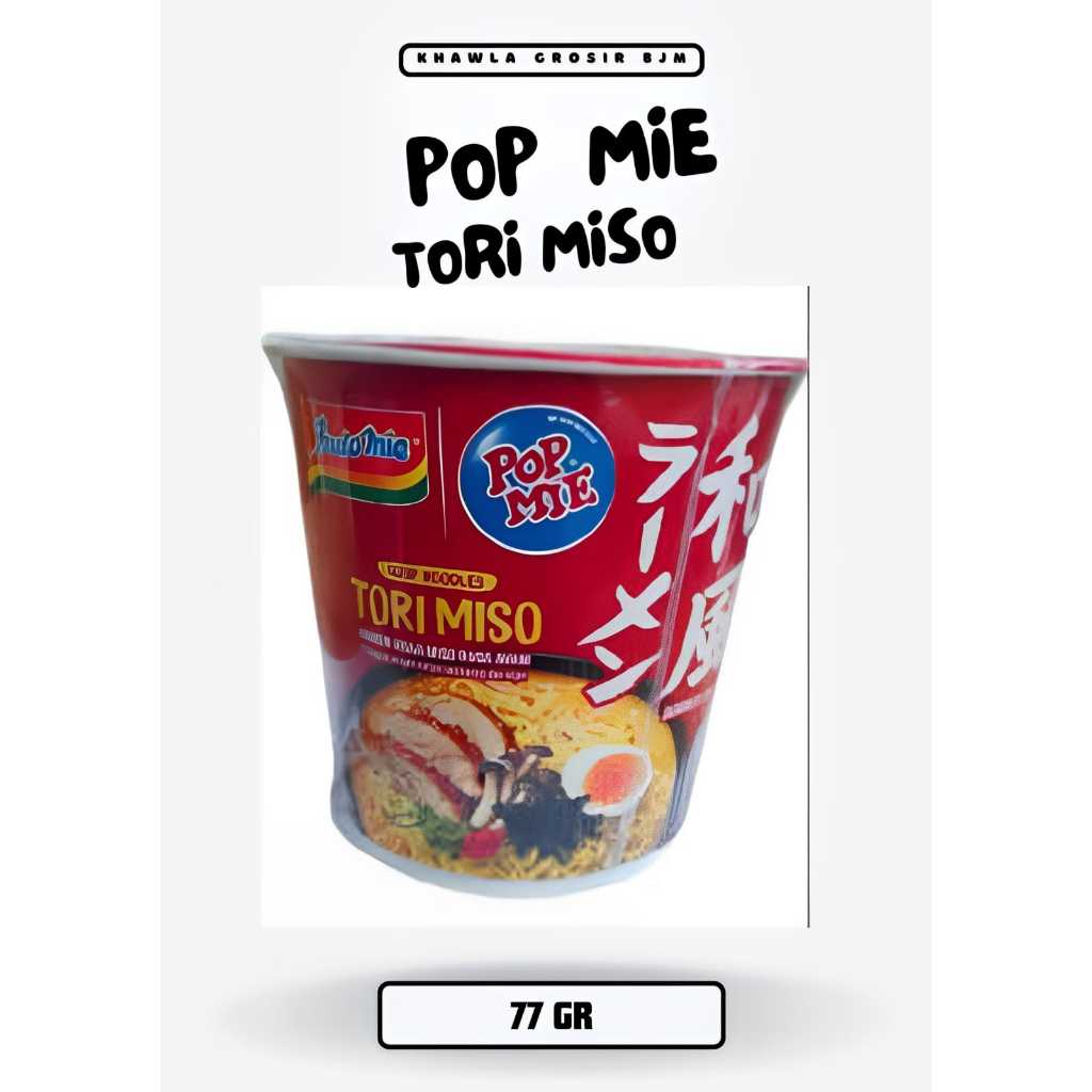 

POP MIE RAMEN TORI MISO PRODUK INDOMIE 77 GR MIE VIRAL FOMO SUDAH SAMA KARDUS