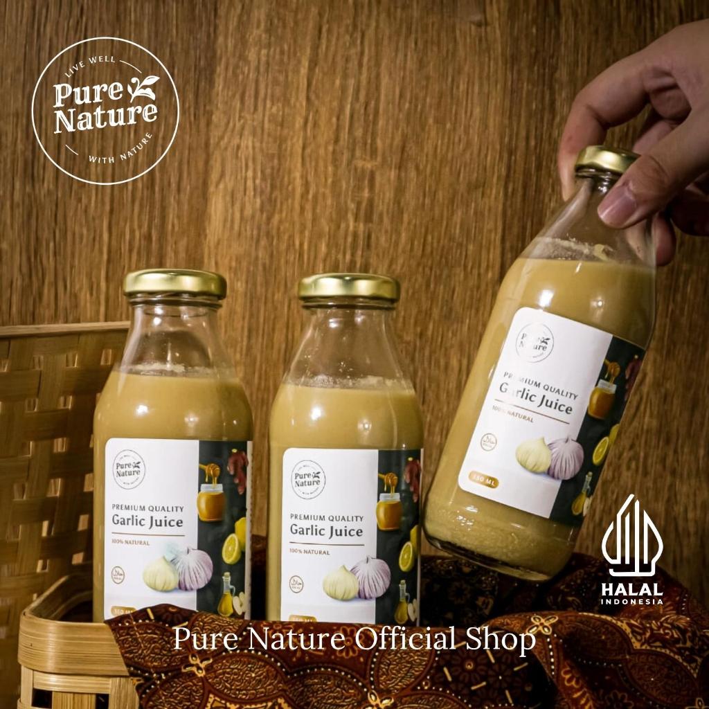 

[5 Botol] PureNature Jus Bawang Putih Tunggal Premium Dengan Jahe Merah Lemon Madu Cuka Apel HALAL