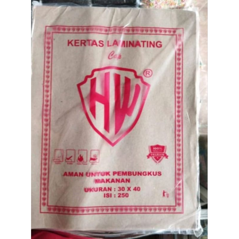 

KERTAS NASI,KERTAS MINYAK UK 30x40 CM ISI 250 PCS