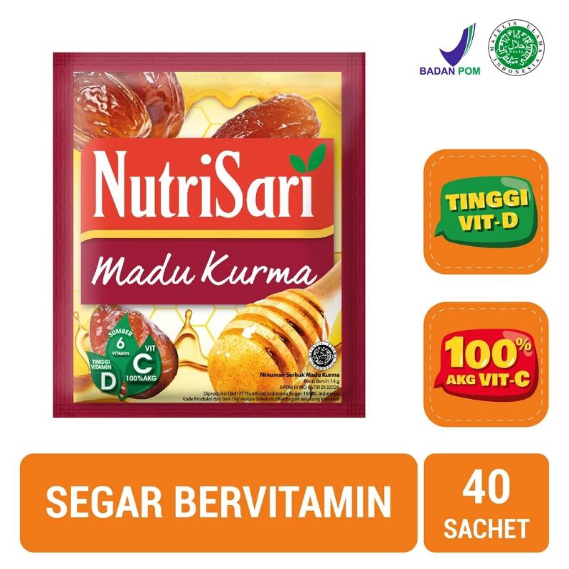 

NutriSari Madu Kurma isi 40 sachet - Minuman Sari Buah Kurma Minuman Rasa Madu Kurma Minuman Sari Madu Vitamin C