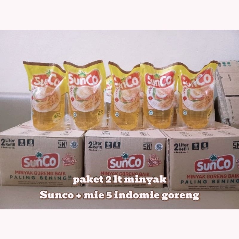 

paket minyak goreng sunco 2 lt + 10K