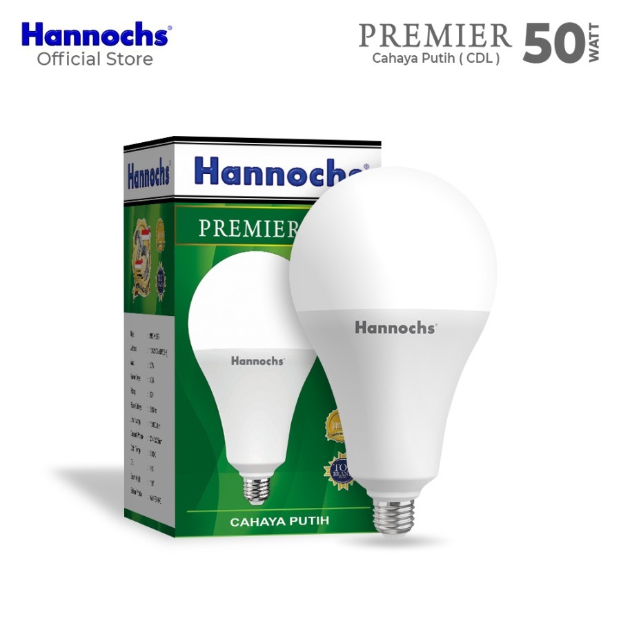 Hannochs PREMIER Lampu LED 50 watt - Bohlam Cahaya Putih