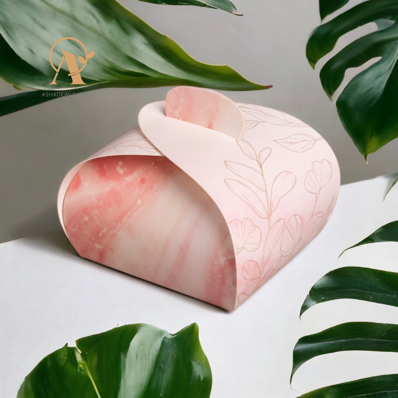 

Ashadewi Gayatri - Lotus Box - Special Edition / Flower Marble : White Ivory 250gsm / box cookies mini