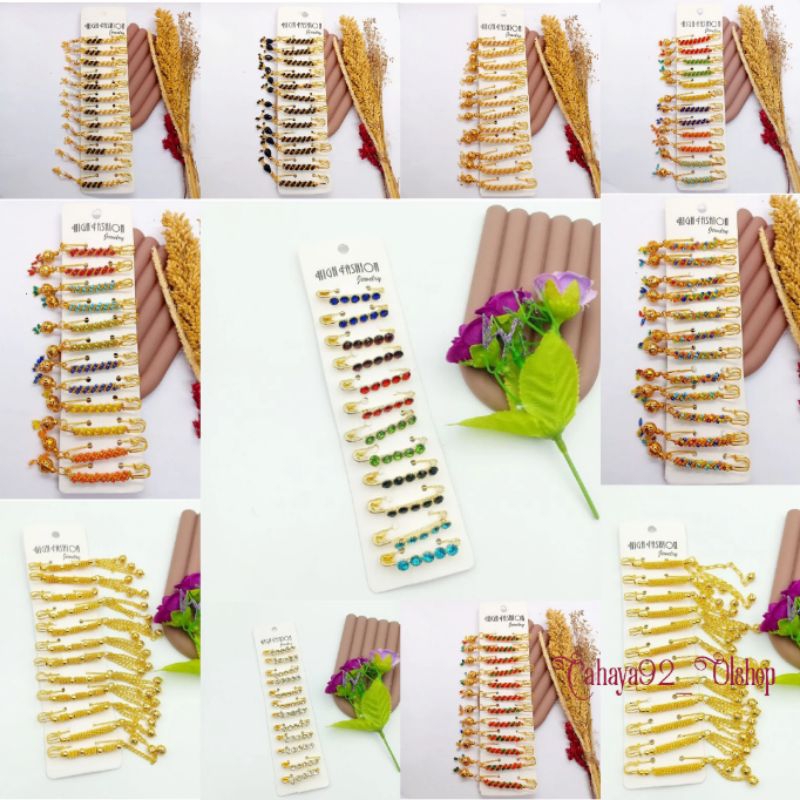 Peniti India ( 12 pis ) | Peniti Jilbab | Peniti Kerudung | Bros Aksesoris Fashion Wanita