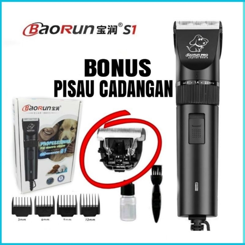 COD BAORUN S1 PRO 100% ORI Alat cukur HEWAN ( Domba, Kambing, Anjing, dll ) Pet Hair Clippers+MATA P