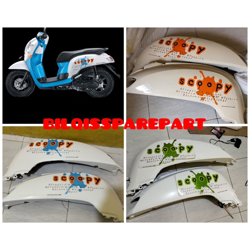 Body scoopy 2017 2018 cover body sambing belakang kanan kiri scoopy donat tahun 2016 2017