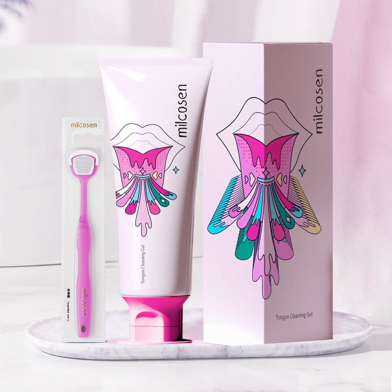 [Milcosen] Ekstrak Tumbuhan Tongue Cleaning Gel Lidah Cleaning Tongue Cleaner  Segarkan nafas Hilang