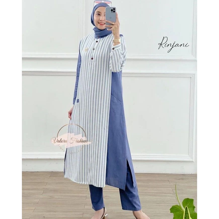 One Set Tunik Bahan Cotton | Rinjani Set Gagil Ninos Setelan Celana kekinian