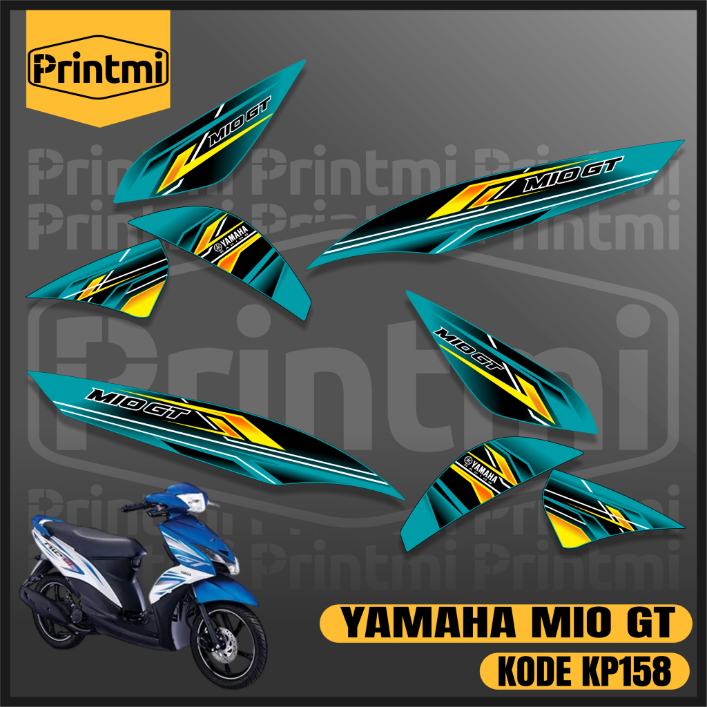 Printmi Striping Sticker Motor Mio GT Variasi Simple Modifikasi KP158