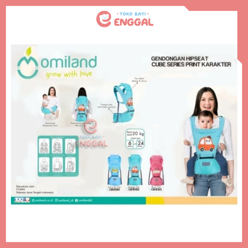 Omiland Gendongan Hipseat Print Cube Mobil Series OB15101