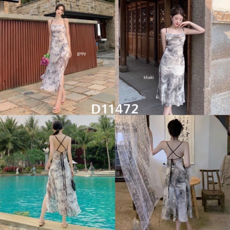 Moran Draper Sexy Back Slip Dress D11472