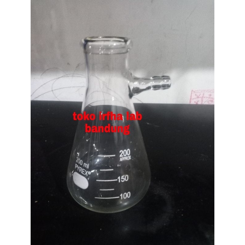 erlenmeyer pipa samping 200ml pyrex