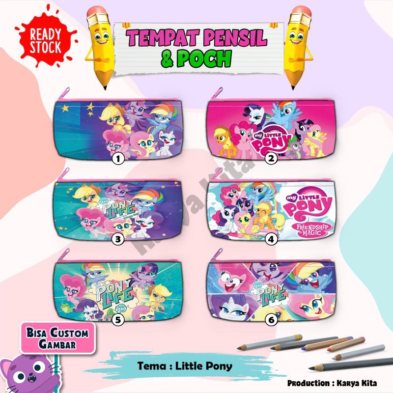 

PENCIL CASE/TEMPAT PENCIL/MOTIF KARAKTER KUDA PONY