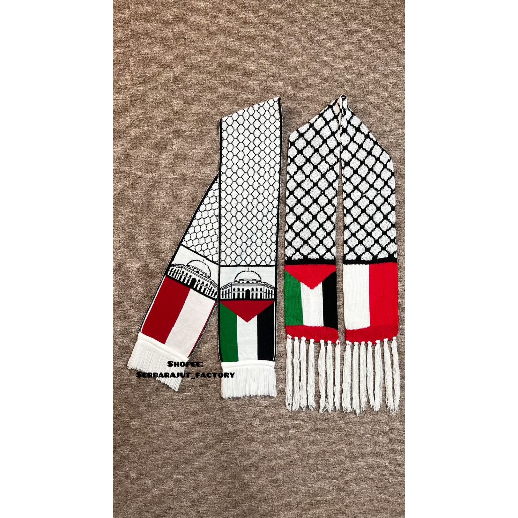 YU8 Syal Palestina / Syal Palestina Rajut/Syal Palestina Premium