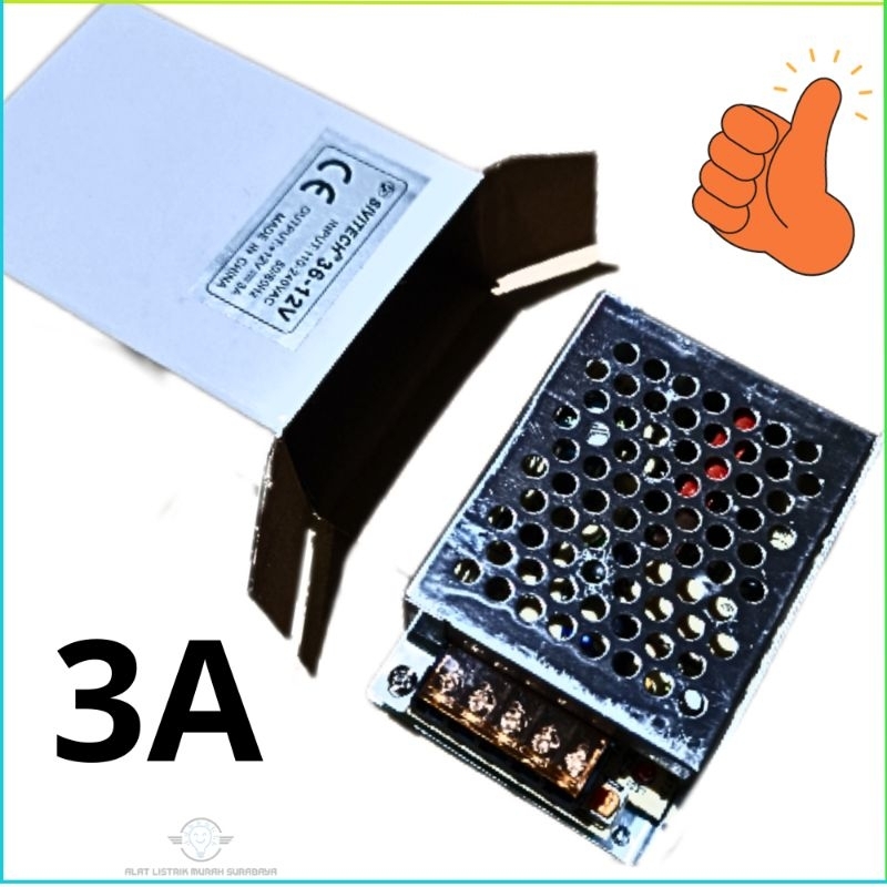 Power supply swithcing adaptor 12v 3a 12volt - 3 ampere psu