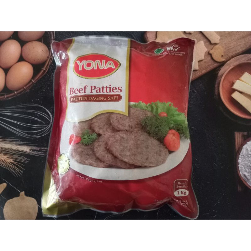 

YONA beef patties 1kg isi 20