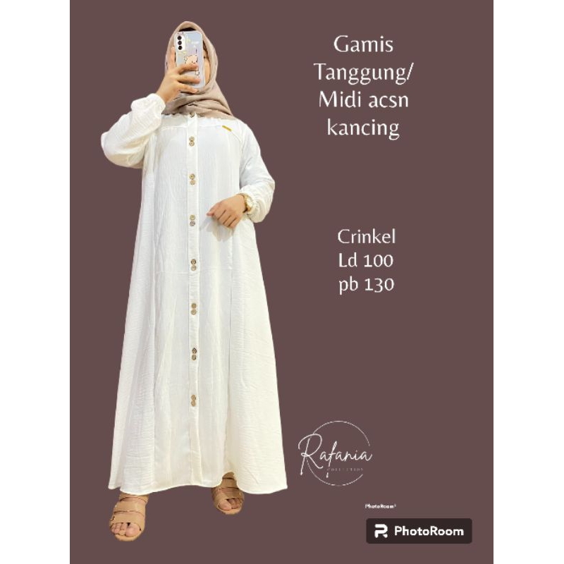 Gamis putih/midi putih
