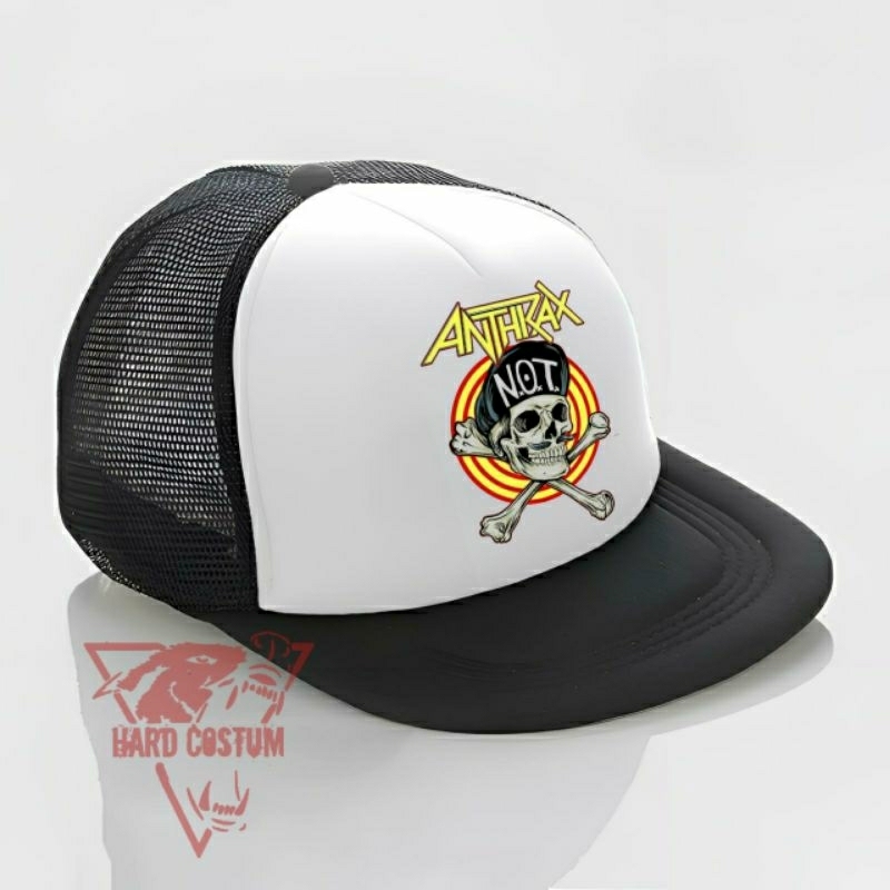 Topi Snapback Jaring Distro / Trucker hat / Topi Jaring Pria / Topi Band - ANTHRAX