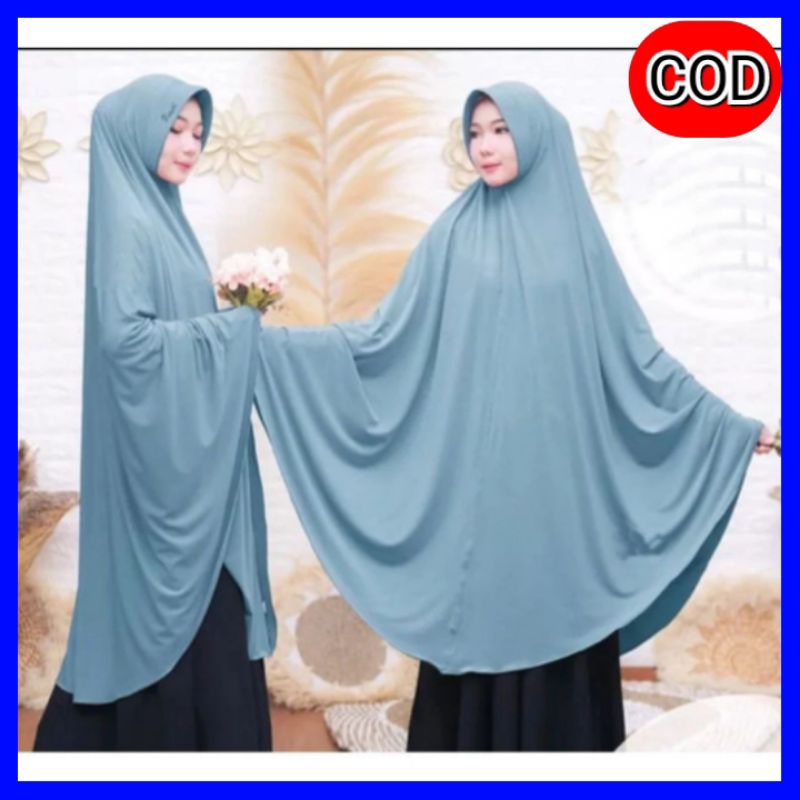 VIRAL (COD) HIJAB SUPER JUMBO XXXXL JERSEY POLOS Jilbab Instan Haji dan Umrah Putih Kerudung Terbaru