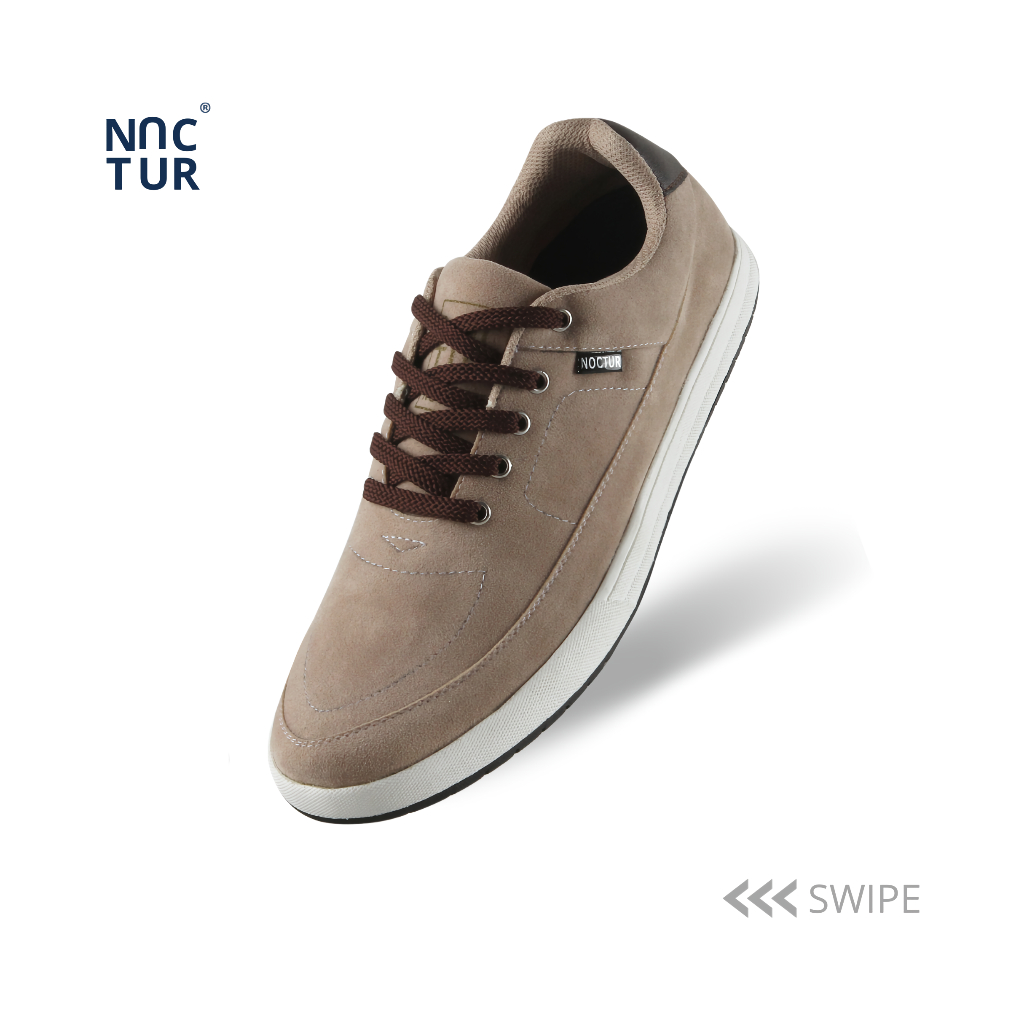 NOCTUR -  Sneakers Krem Kulit Suede N 101