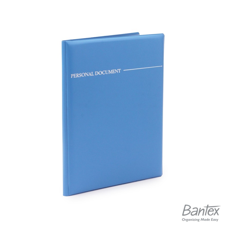 

Bantex Premium Clear Holder / Display Book / Personal Document Keeper / Map File Dokumen Hard Cover Kulit Leather 20 Pocket Blue