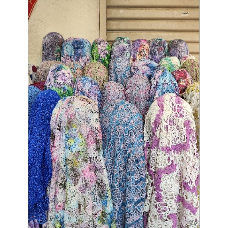 Bahan Kain Katun Prada Tebal Original (bukan Brokat) Per 0.5m
