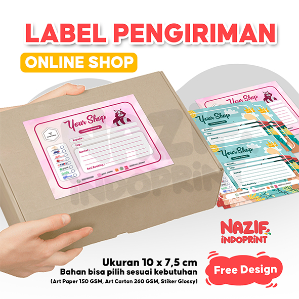 Stiker Alamat Pengiriman / Stiker Alamat Olshop / Stiker Alamat Custom / Stiker Pengiriman Alamat Ol