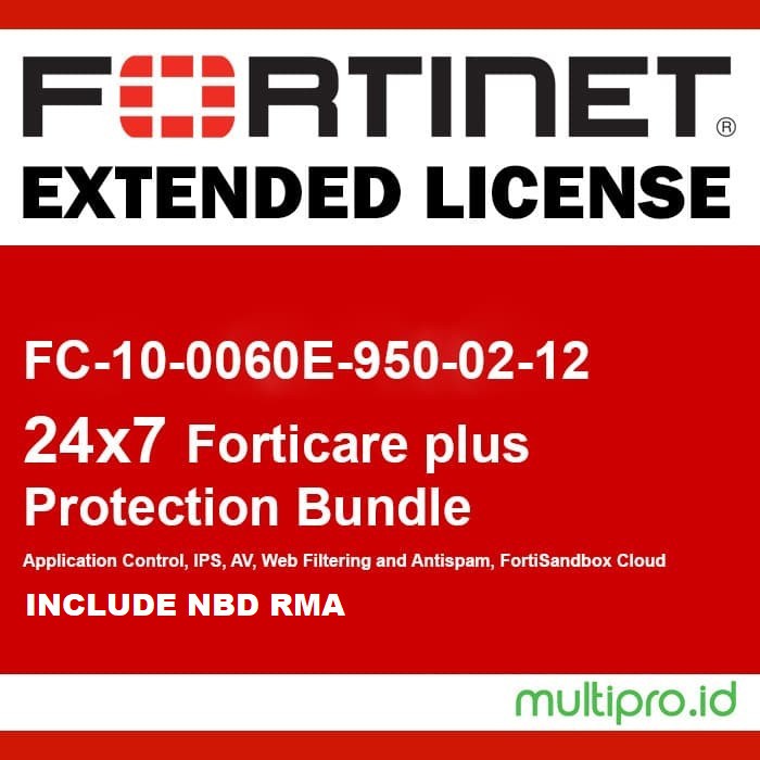 Perpanjang License Fortinet FG-60E 1 Year FC-10-0060E-950-02-12 + DRMA