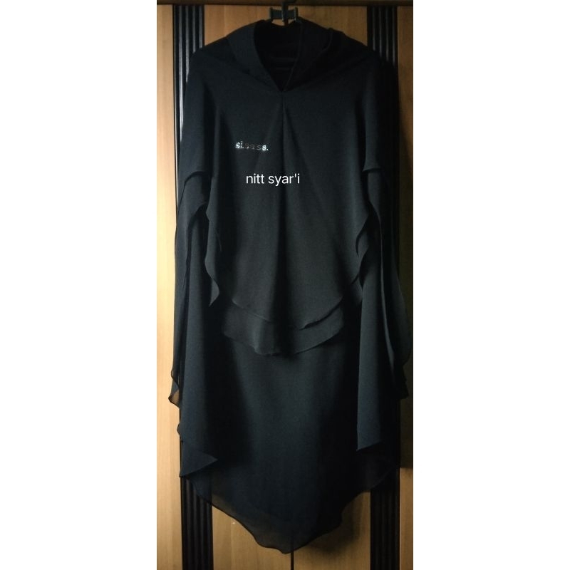 Preloved Khimar Black Sisesa