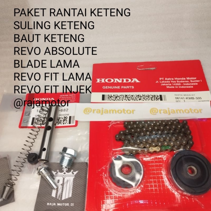 PAKET RANTAI KETENG + SULING KETENG + BAUT KETENG REVO ABSOLUTE BLADE REVO FIT BLADE NEW 1SET