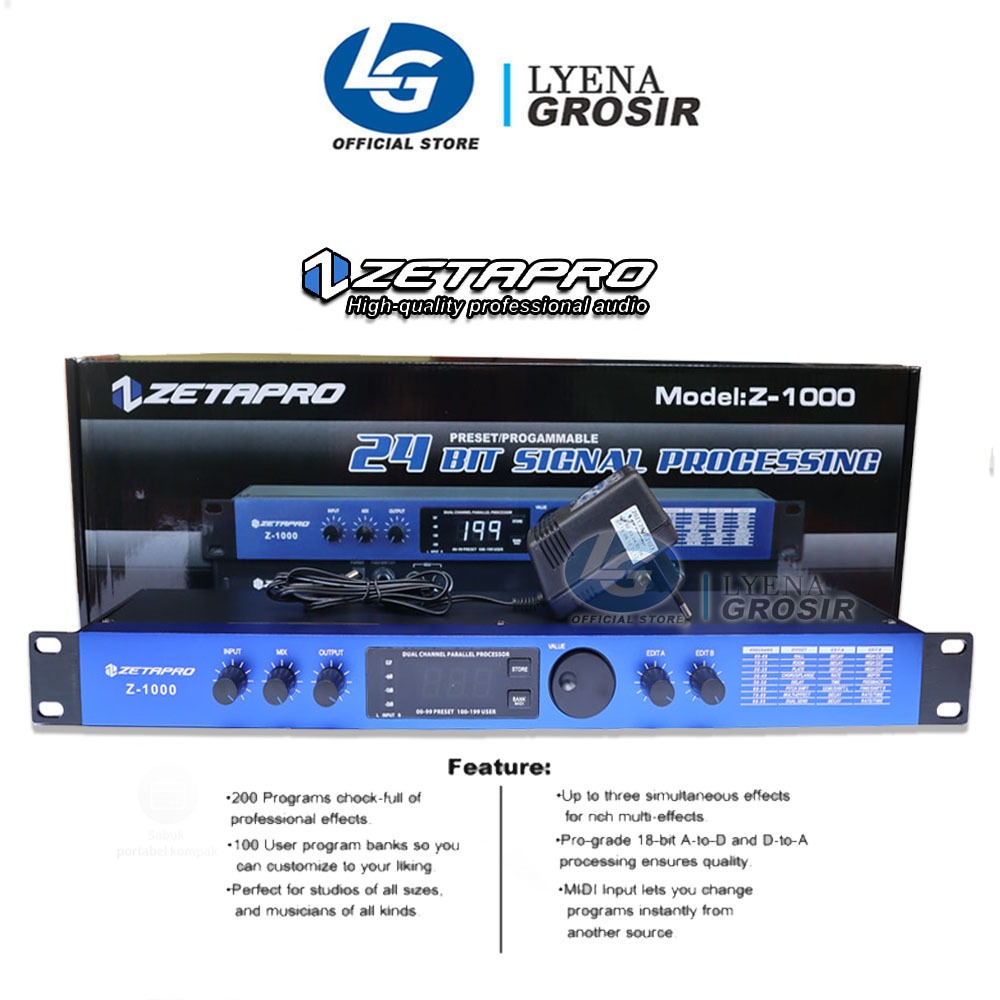 Zetapro Z 1000 Original Z1000 Zeta pro Efek vocal Effect