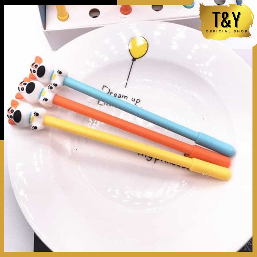 

T&Y Pena Motif Doggy 3d Pen Cute Student Pulpen Gel Karakter Puppy Lucu 0.5mm Alat Tulis Kantor Sekolah Tinta Cair Ujung Lancip