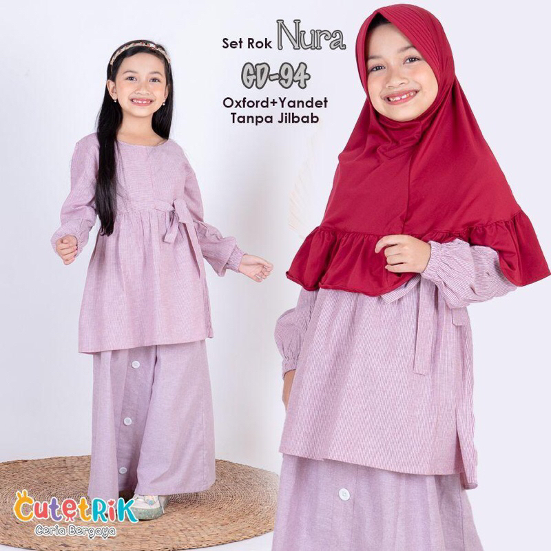 Set rok anak Nura Cutetrik [KODE: GD 94]