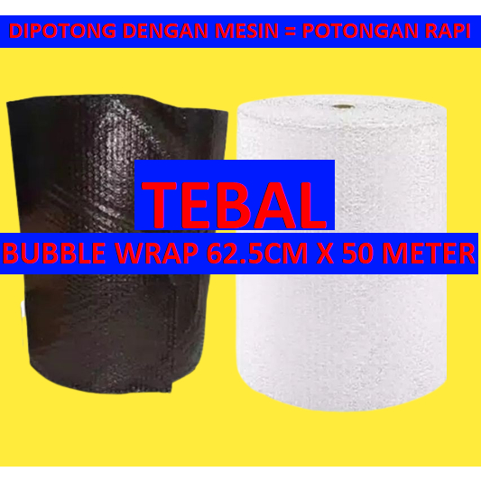 

Bubble Wrap Hitam dan bening 61Cm x 50Meter/41Cm x 50 M/31 Cm x 50 M/25 Cm x 50 M PROMO SHOPEE